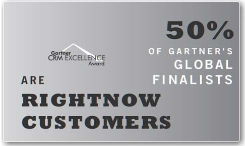 50% of Gartner's Global Finalists are RightNow Customers